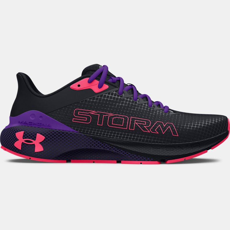 Men's Under Armour Machina Storm Running Shoes Black / Black / Pink Shock 44.5